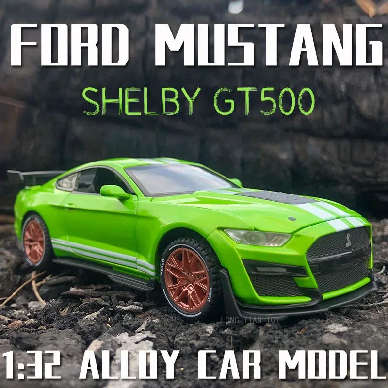 Voiture Ford Mustang Shelby Gt500, 1:32, Modèle En Alliage Moulé, Haute Simulation, Supercar, Jouet, Cadeaux Pour Enfants