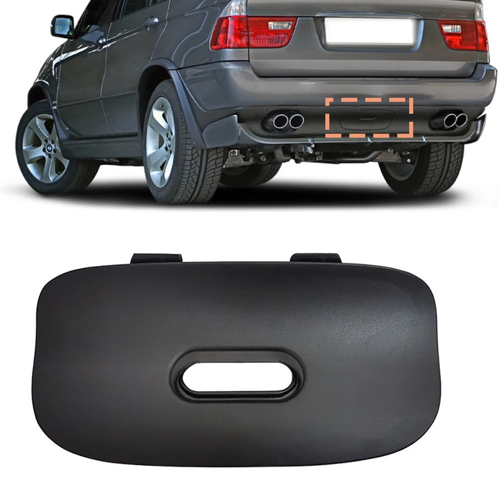1 шт., задний бампер, буксировочная крышка, отделка, заслонка, сцепное крепление для прицепа с отверстием, черный 51128402327 для BMW E53 X5 E53 2000-2006 1 шт., задний бампер, буксировочная крышка, отделка, заслонка, сцепное крепление для прицепа с отверстием, черный 51128402327 для BMW E53 X5 E53 2000-2006