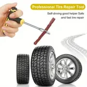 8pcs tire repair kit tire plug kit to fix punctures and plug flats patch tire repair tools set for cars motorcycles trucks tractor details 4