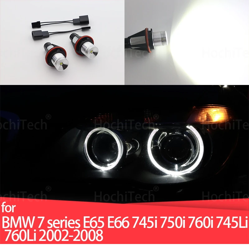 

Светодиодные Габаритные огни Angel Eyes, 20 Вт, 2 шт., без ошибок, для BMW серий 7, E65, E66, 745i, 750i, 760i, 745Li, 760Li, 2002-2008