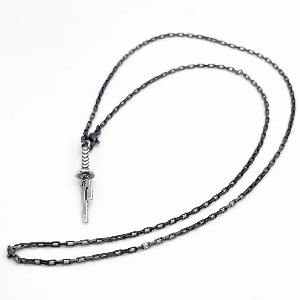 Anime Fushiguro Toji Cosplay Necklace Unisex Sword Spear of Tianri Knife Pendant Choker Jewelry Accessories Gifts