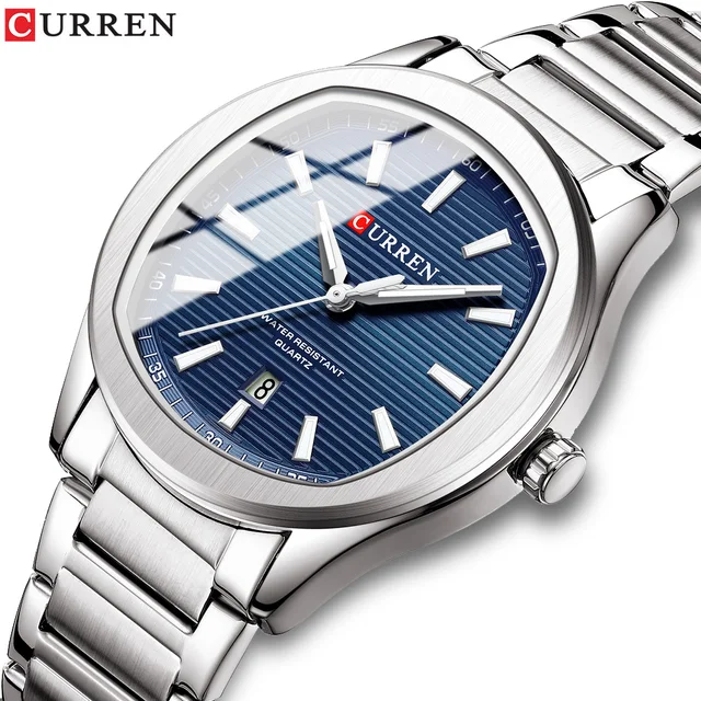 CURREN Fashion Brand Men's Watch with Stainless Steel Band Classic Simple Quartz Wristwatch for Male NEW