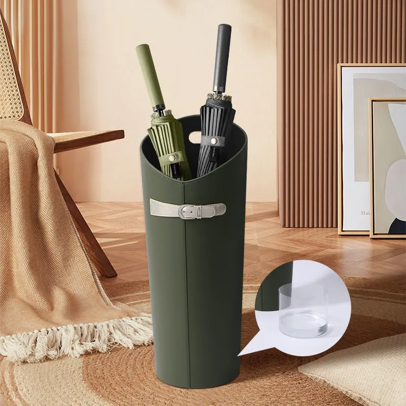 Umbrella bucket leather light luxury door put umbrella rack storage rack household commercial storage bucket large capacity