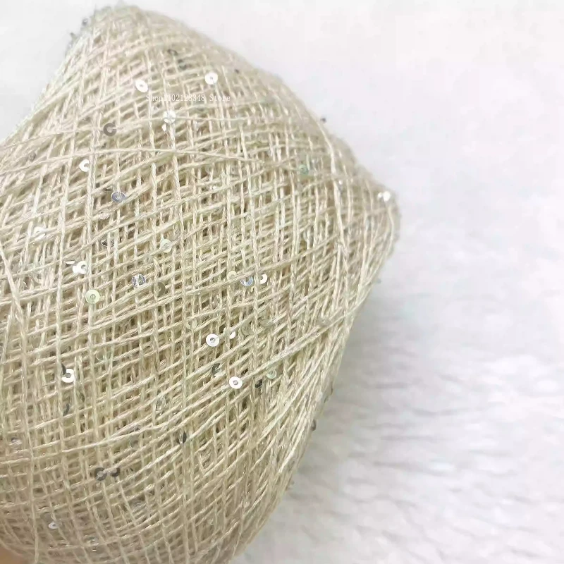50g/Ball Real Silk Mini Sequin Wire Color Hundred Matching Thread Handmade DIY Knitted Sweater Shawl Hat Hair Clip Materials 4