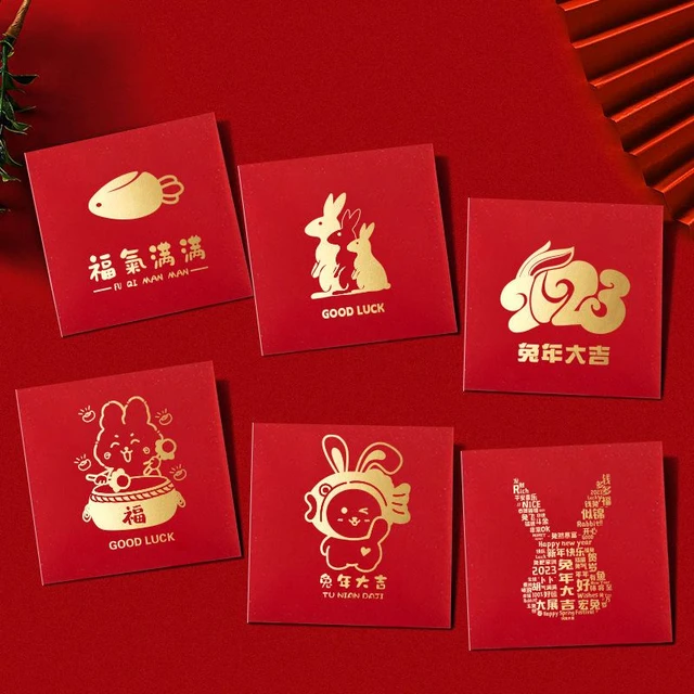 Chinese New Year Red Envelopes 2023 Rabbit  Red Packet Envelope 2023 -  Hongbao/red Envelopes - Aliexpress