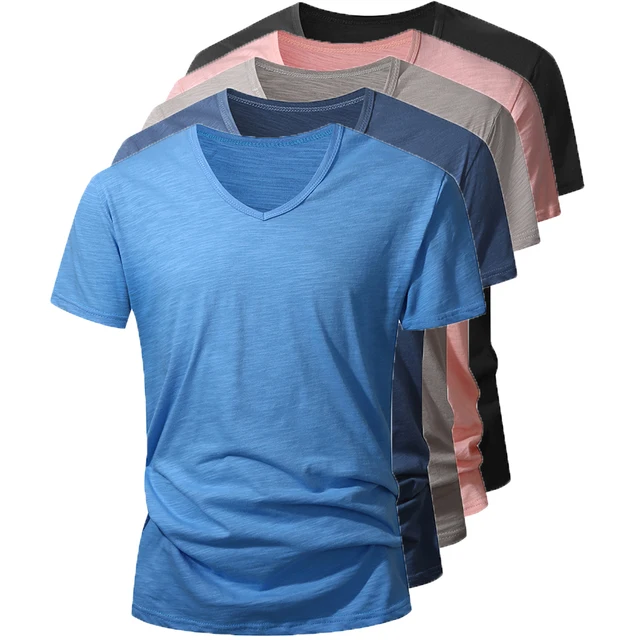 T-shirt pour homme 100% coton, manches courtes, été, noir et blanc, vêtements pour homme, doux, de haute qualité, t-shirt décontracté pour homme 1