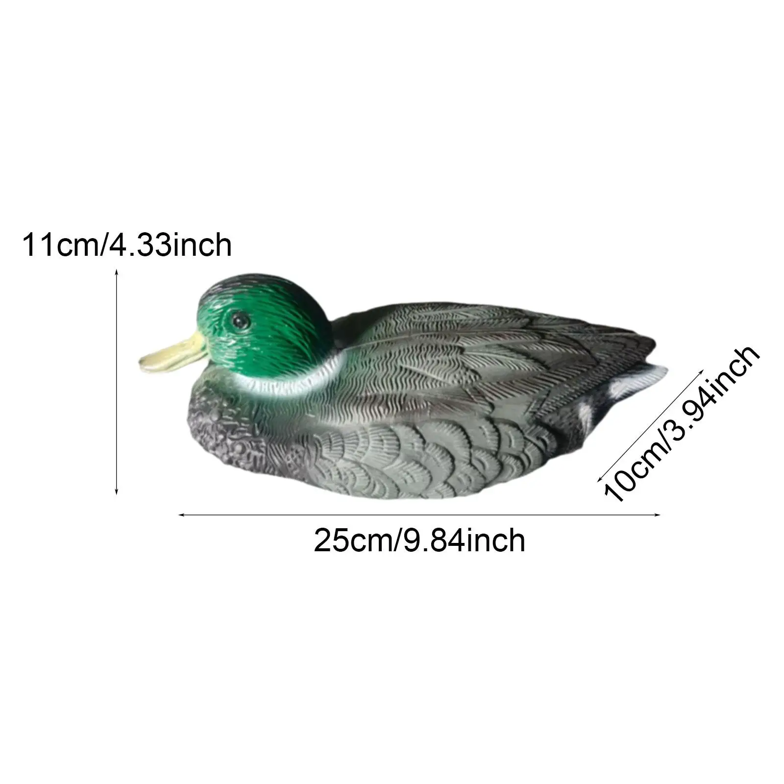 Floating Duck Decoy Realistic Fake, Decorative, Easy to Place, Duck Statue, Hunting Decoy Pond Decor for Yard, Outdoor Patio