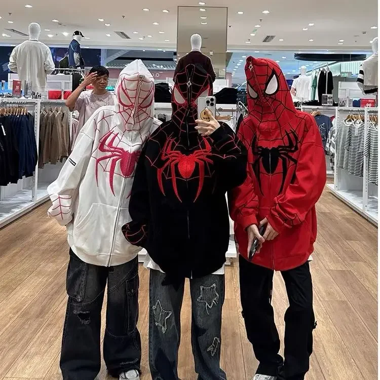 

New Marvel Spider Man Hoodies 3d Digital Printing Hooded Fashion Hip-Hop Sweatshirts Zipper To Top Women Men Clothing Top Gift