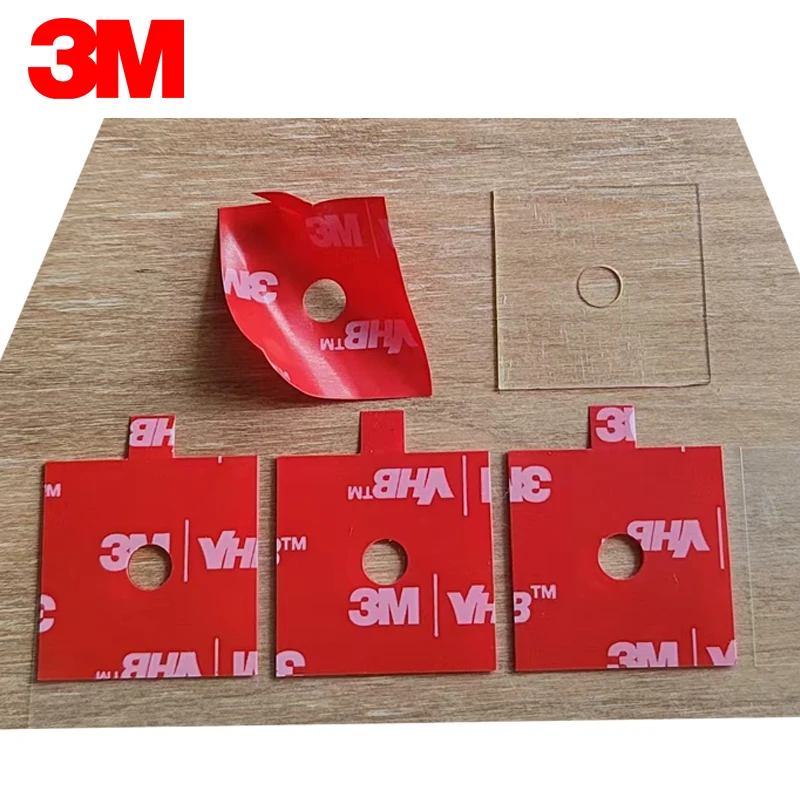 3M 4905 VHB 양면 테이프 사각형 25mm x 25mm (5mm 구멍 포함), 사전..