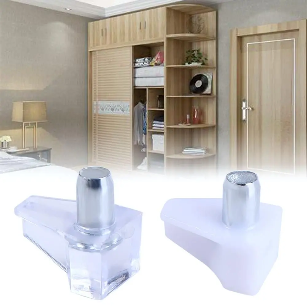 Supporti per Scaffali in Plastica e Legno, Perni e Staffe per Armadi e Credenze, Accessori Hardware per Mensole - immagine 4