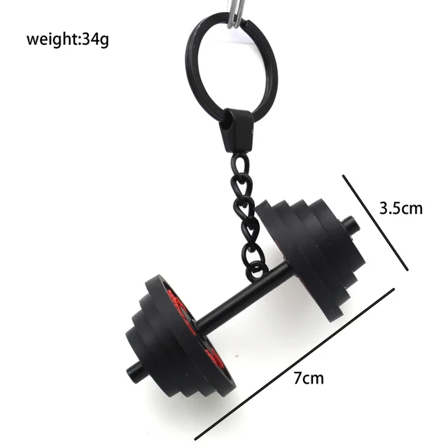 Barbell Keychain Fitness Weight Key Chain Mini Dumbbell Gym Workout Accessory for Backpack Gym Bag Sports Purse Exercise Lover 6