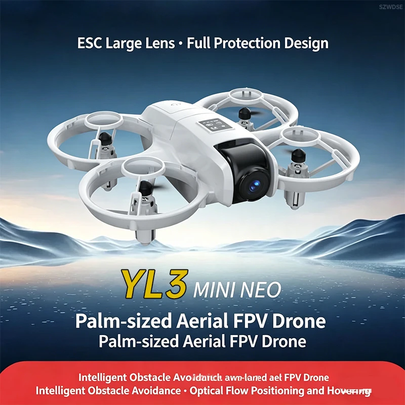 Drone 4K avec caméra HD, télécommande, WiFi, stabilisation, jouet volant