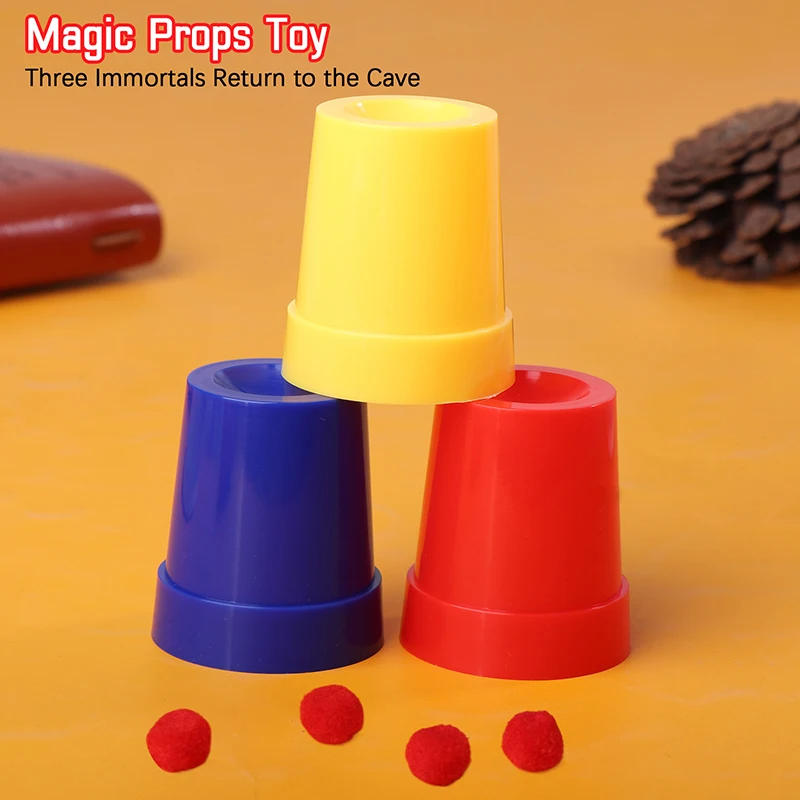 

Medium Size Three Cups Of Balls Magic Close Up Magic Three Immortals Return Cave Magic Props Magic Toys Stage Props Child Toys