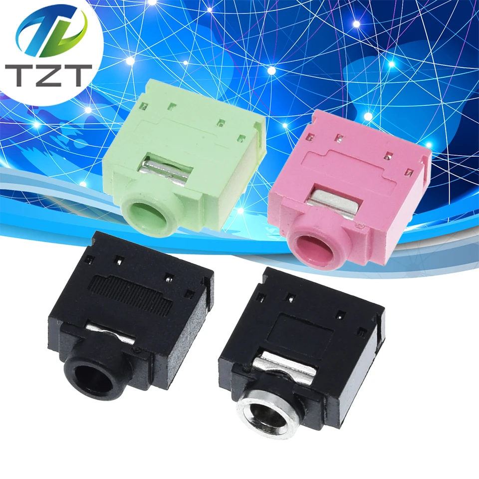 Youmile 10 Stück PJ-307 3,5 mm Stereo Audio Klinkenbuchse 5 Pin