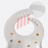 Baby Bib Waterproof Soft Silicone Scarf Summer Cute Cherry Print Adjustable Bibs Burp Cloths Baby Feeding Aprons Kids Eating 6