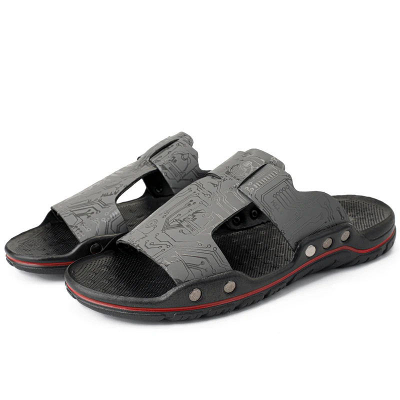 

Summer Sandals Men Leather Classic Roman Sandals New Slipper Outdoor Sneaker Beach Rubber Flip Flops Men Water Trekking Sandals