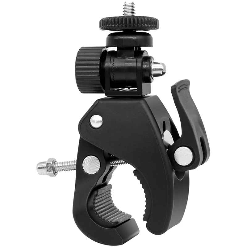 Multifunctional Camera DV DSLR Motorcycle Bike Bicycle Handlebar Clamp Bracket Tripod 1/4 Mount Screw Clip For Bike Sport Camera