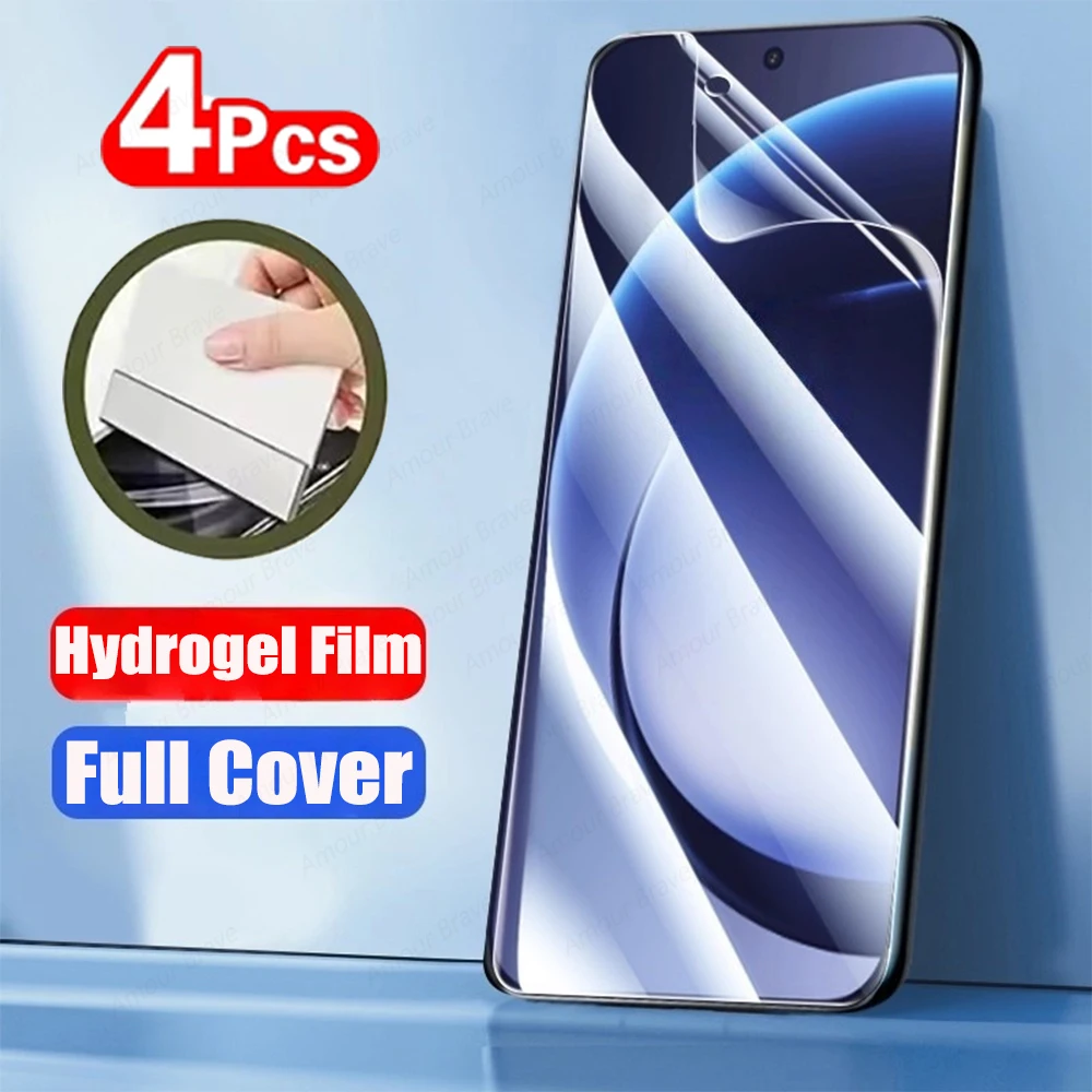 4-Pack Soft Hydrogel Film Screen Protectors