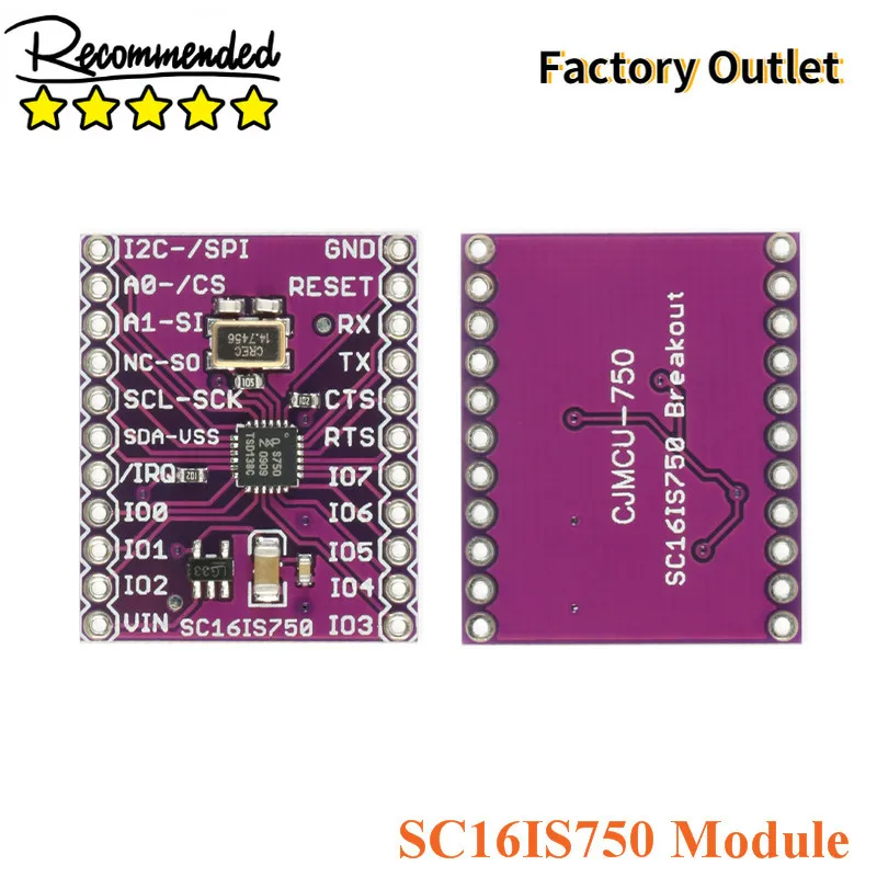 750 SC16IS750 Single UART с интерфейсом I2C-Bus/SPI для промышленного управления CJMCU-750 Модуль