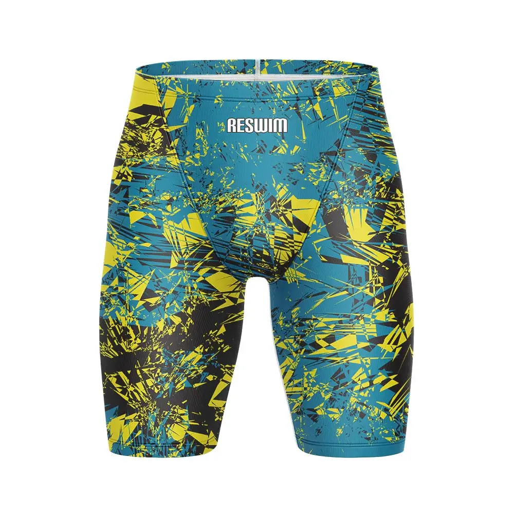 Mens Swim Jammer Swimsuit Shorts Athletic Training Beach Tights Shorts Man Summer Swimming Trunks Swim Diving Surfing Pants