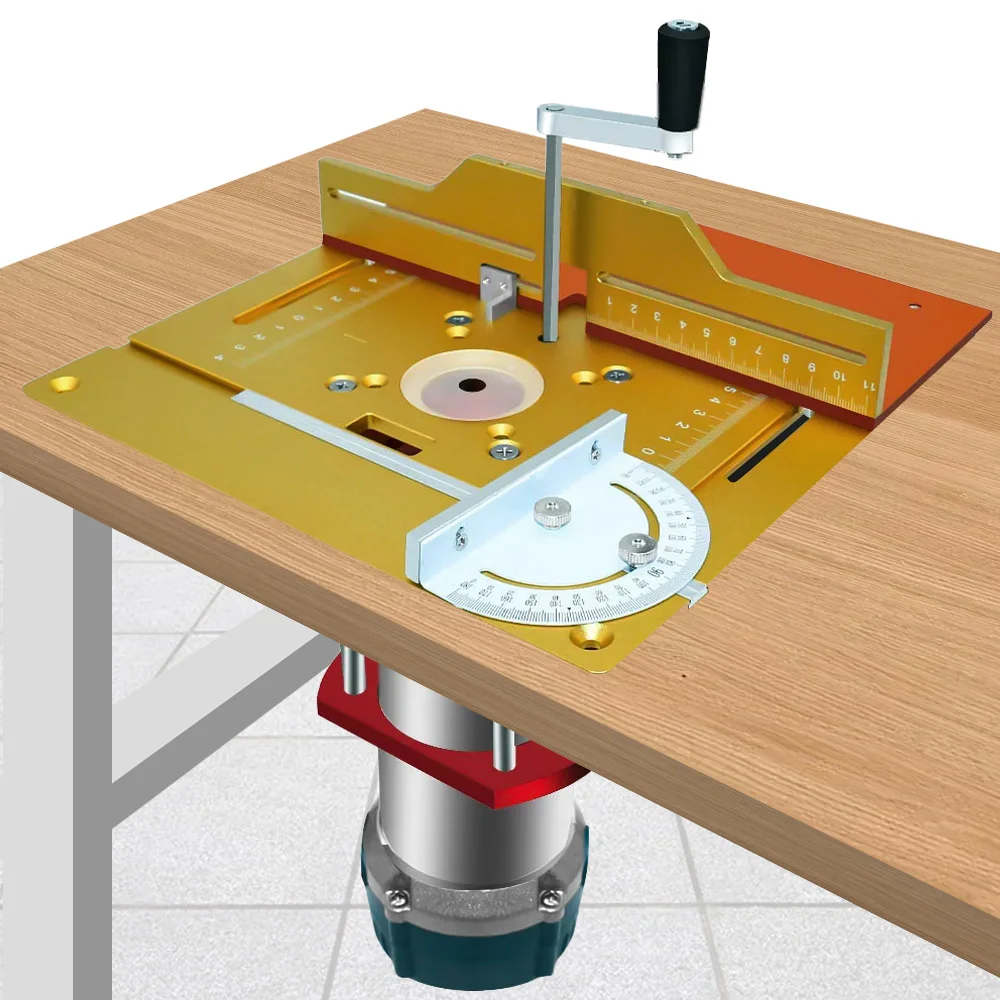 Upgraded-Aluminium-Router-Table-Insert-Plate-Woodworking-Tool-Set-with ...