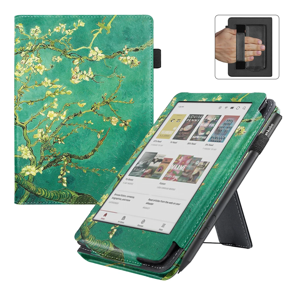 Custodia Per Kobo Clara BW/Colour/2E - Cover In Pelle PU, Auto Sleep/Wake, Verde Agave, Leggera - Foto 6