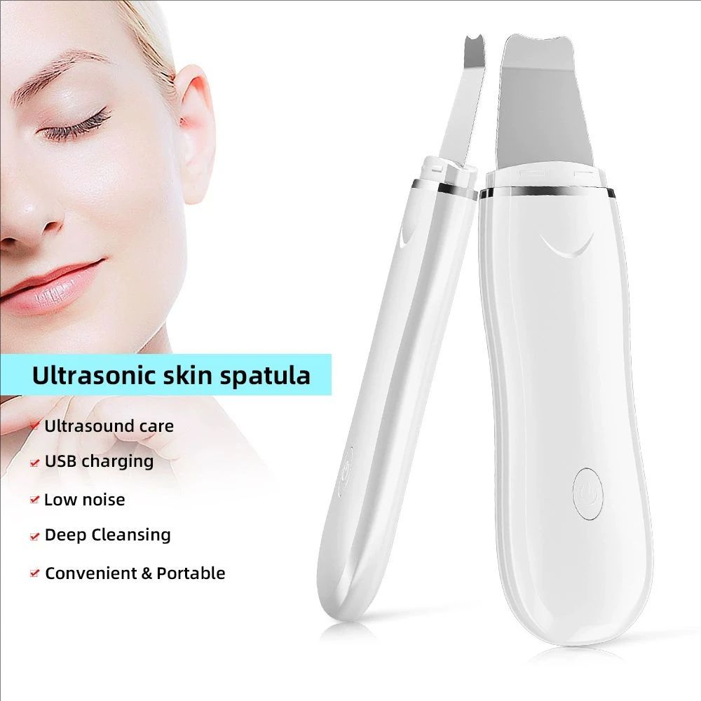 Ultrasonic Skin Scrubber Deep Cleaning Peeling Blackhead Remover Facial Shovel Cleanser Lifting Ultrasonic Ion Ance Pore Cleaner