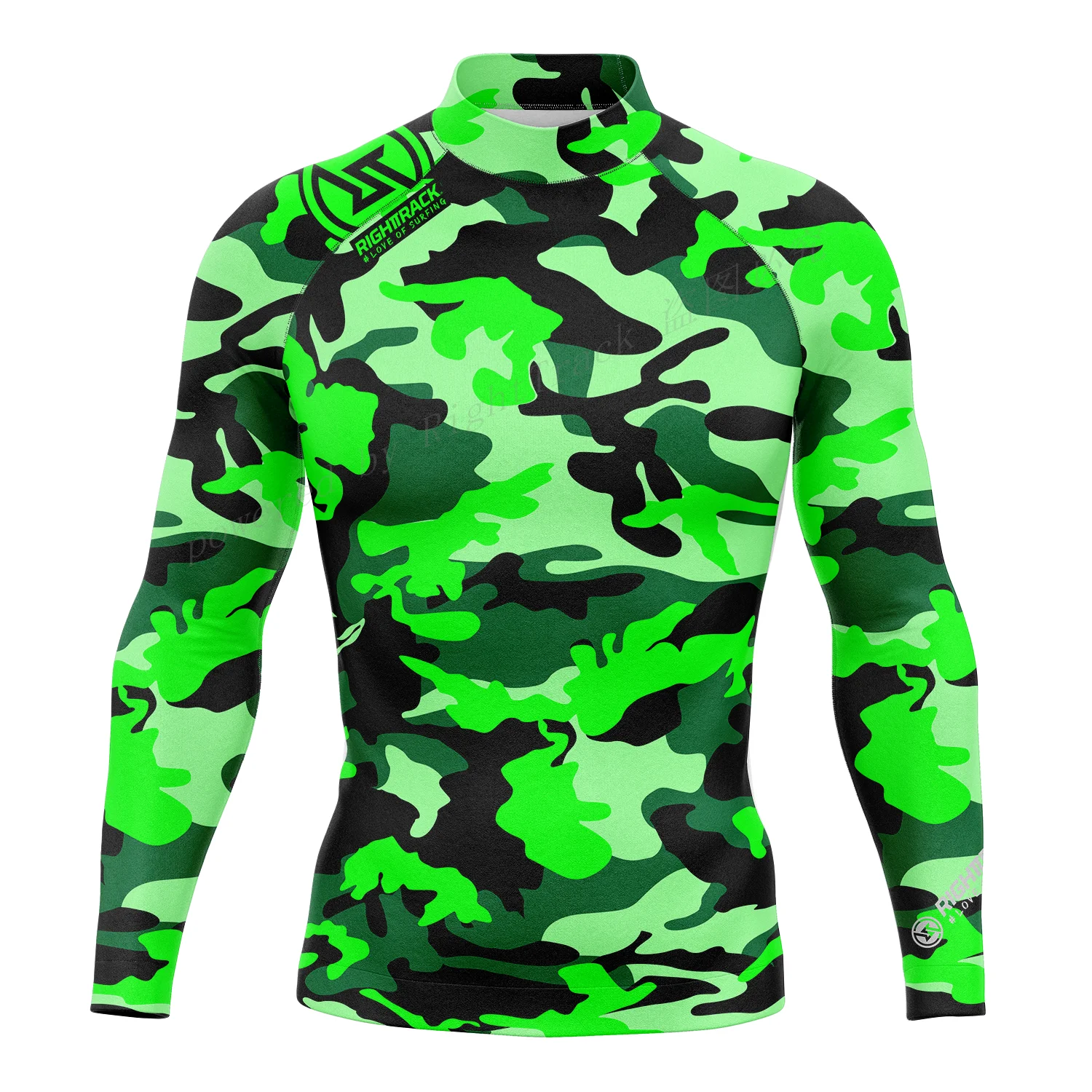 

RT Men's Rashguard Surfing Shirt Camo Long Sleeve Lycra Sun Screen Beachwear Surf Sweatshirt UV Protection Swimwear New's