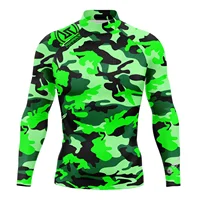 RT Men's Rashguard Surfing Shirt Camo Long Sleeve Lycra Sun Screen Beachwear Surf Sweatshirt UV Protection Swimwear New's 1