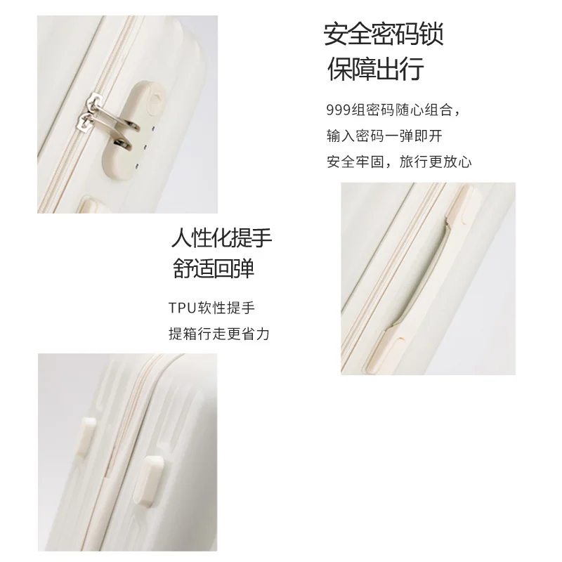 PLUENLI Suitcase Travel Women Large Capacity Password Aluminium Trolley Case Universal Wheel Wearproof Men Boarding Luggage Case
