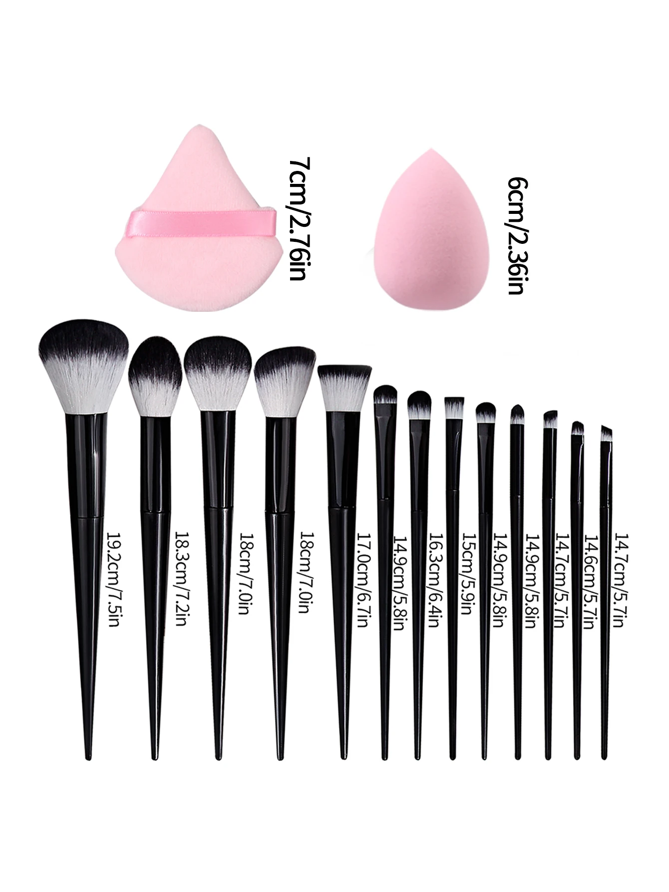 17Pcs 메이크업 브러쉬 세트 아이라이너 브러쉬 블렌딩 브러쉬 뺨용 메이크업 브러쉬 아이 코스메틱 파운데이션 브러쉬 메이크업 브러쉬 세트