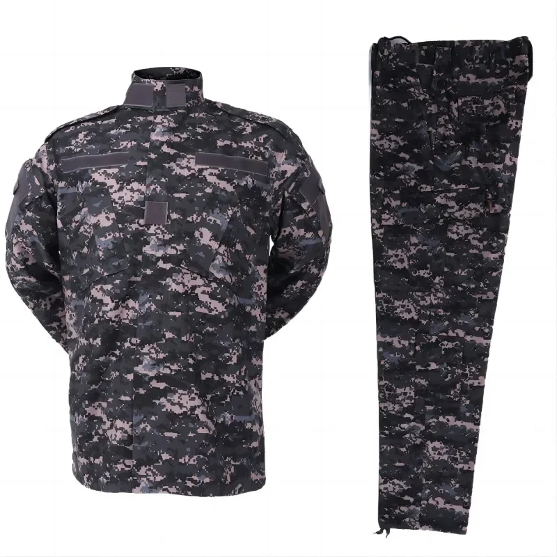 

Police Uniform Tactical Men Secure Uniform Army Camouflage Combat Outdoor Sport Hunting Suits Large Size Militar Mens Clothes