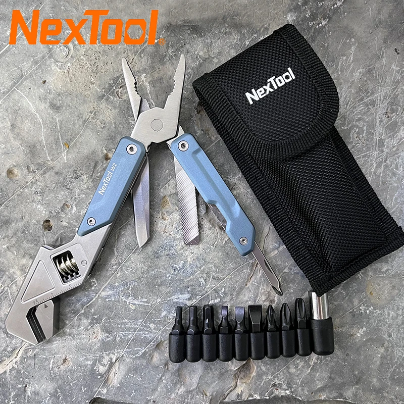 

NexTool Light Wrench W2 Multitool Folding Pliers Multi-functional Large Spanner Screwdriver EDC Repair Maintenance Tools