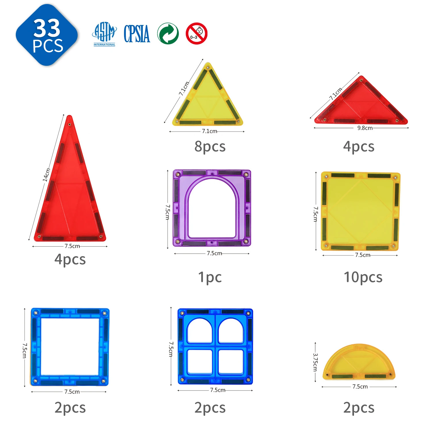 33Pcs With Paper Box