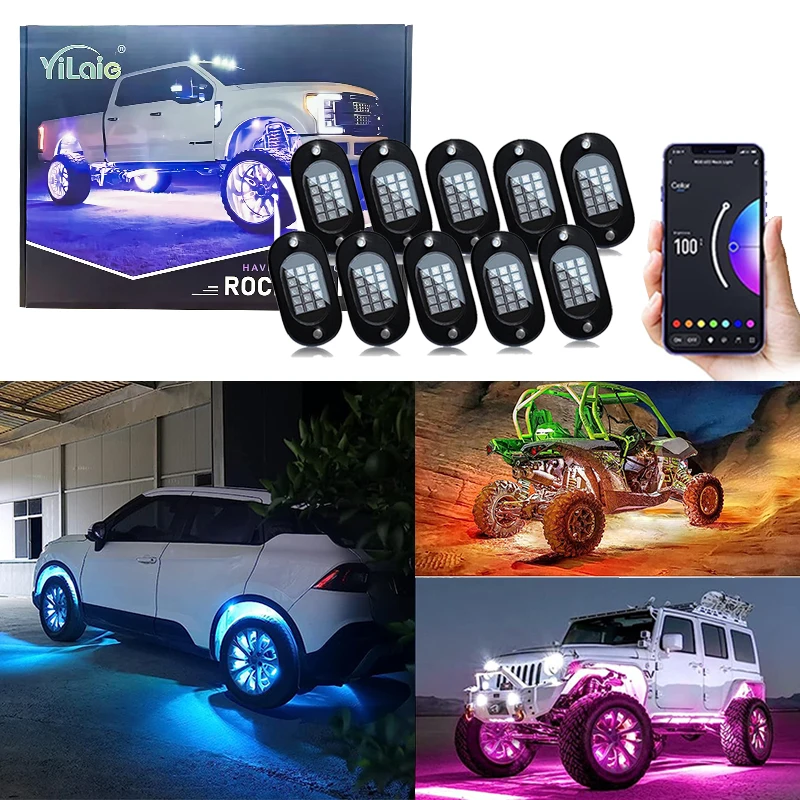 언더 글로우 앱 제어 및 음악 모드 트럭 픽업, 오프로드 지프 SUV ATV UTV 자동차 액세서리, RGB LED 락 라이트, 네온 Best Top5 언더 글로우 앱 제어 및 음악 모드 트럭 픽업, 오프로드 지프 SUV ATV UTV 자동차 액세서리, RGB LED 락 라이트, 네온 Best Top5