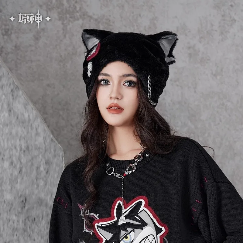 [Genuine] Wriothesley Theme Impression Cartoon Plush Hat miHoYo Game Genshin Impact Cosplay Accessories Polyester Cap Gift