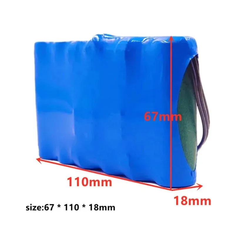 12V 15000mAh 3S2P 18650 Lithium Battery Pack with 1A Charger Portable Rechargeab