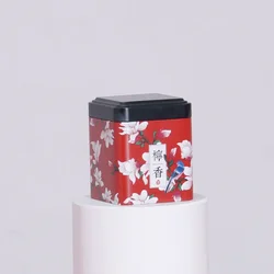 Vintage Square Tin Tea Storage Canister - Sealed Kitchen Container Jar (8)