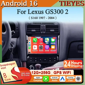 Radio para Auto con Android 16, Carplay y Auto, Navegación, Reproductor Multimedia Estéreo, QLED, GPS para Lexus GS300 2 S160 1997 - 2004 1