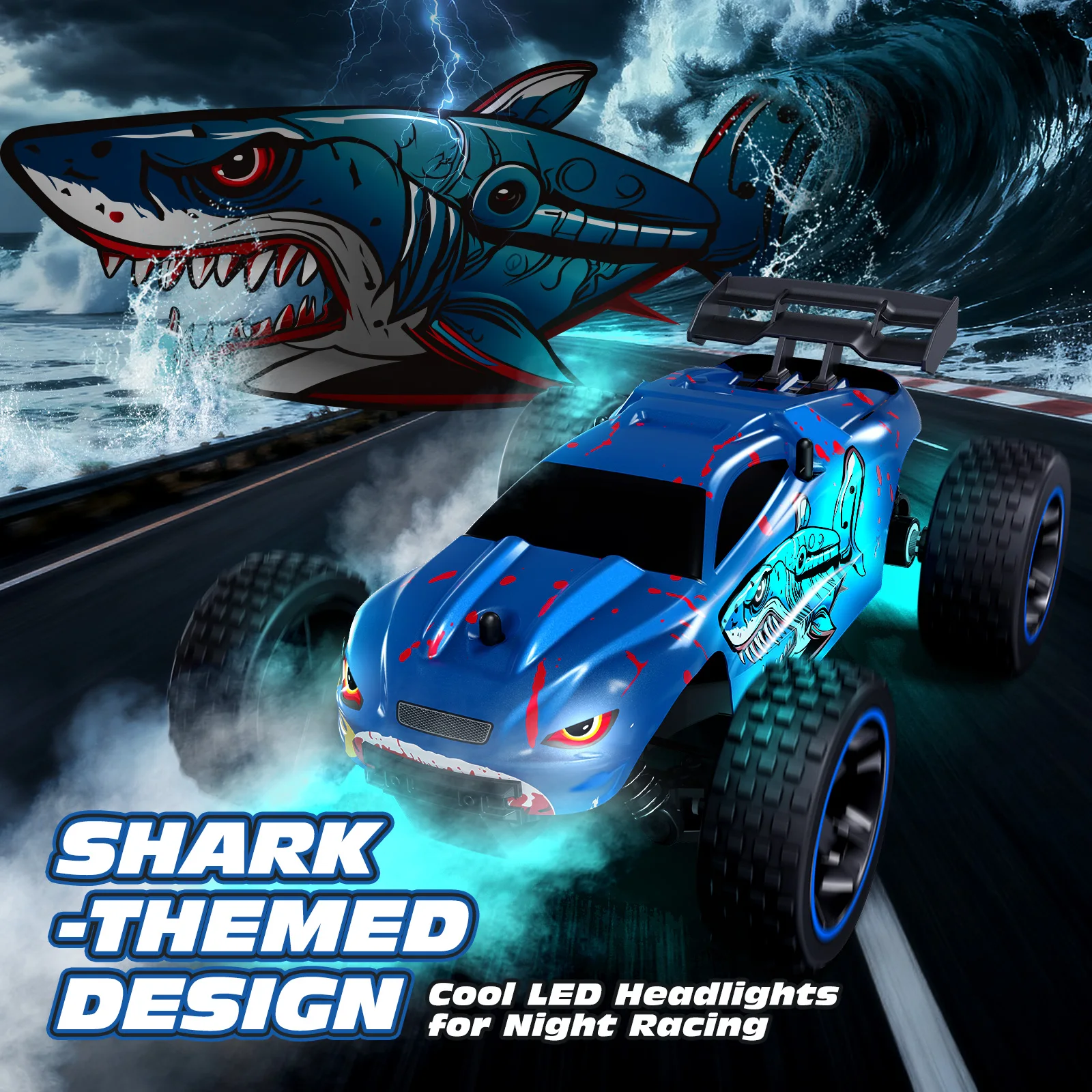 Voiture télécommandée 1:18 20KM/H 2WD Buggy RC USB-C Enfant
