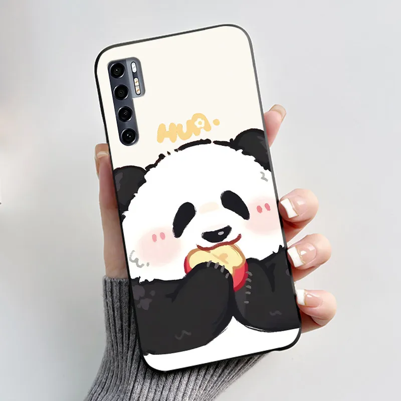 Stylish Shockproof Protective Phone Case with Fashionable Flower Pattern - Soft Black Cover