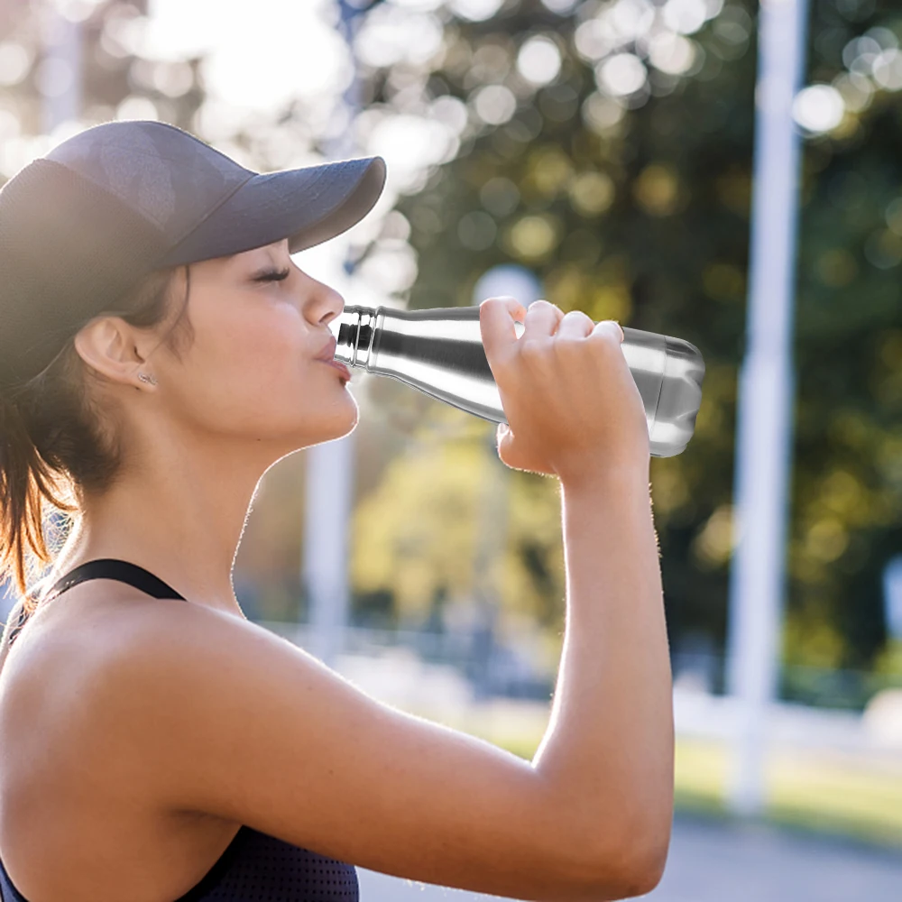 

Бутылка для воды из нержавеющей стали с одной стенкой, бутылка для воды и колы, бутылки для напитков для спорта и путешествий на открытом воздухе, 350 мл, 500 мл, 750 мл