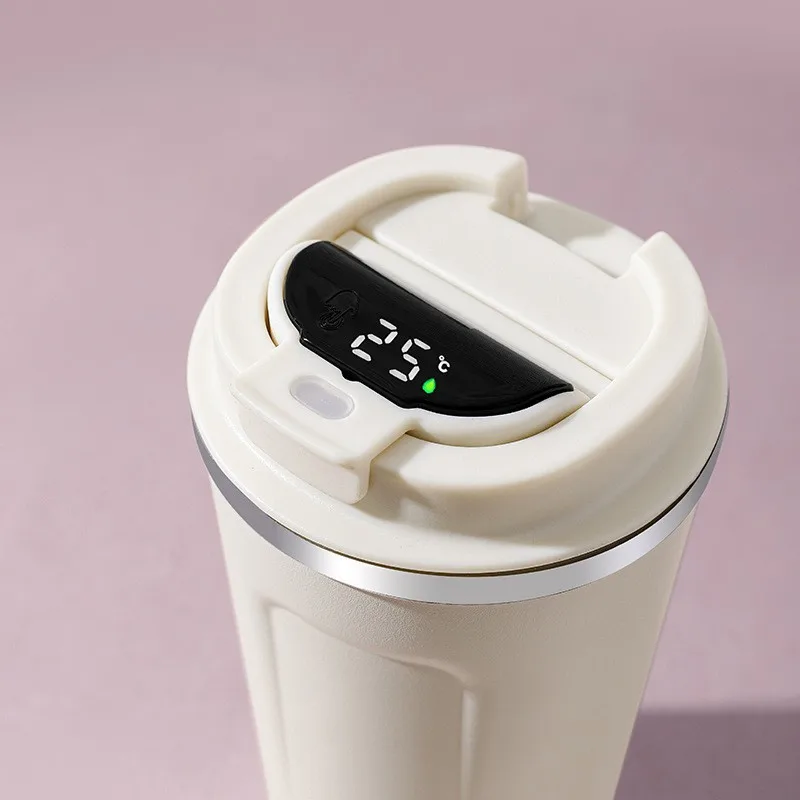 380/510ml Thermos Coffee Mug Water Bottle Temperature Display Vacuum Flasks Thermal Tumbler In-Car Insulated Cup Christmas Gift