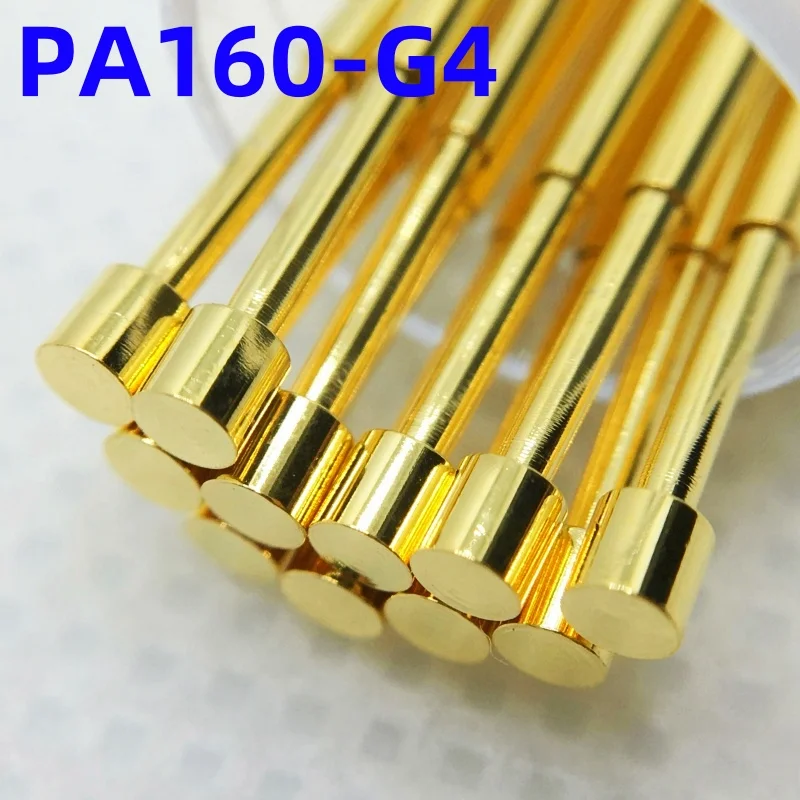 100PCS PA160-G4 Spring Test Probe PA160-G Test Pin P160-G P160-G4 Test Tool 24.5mm 1.36mm Needle Gold Tip Dia 2.0mm Pogo Pin
