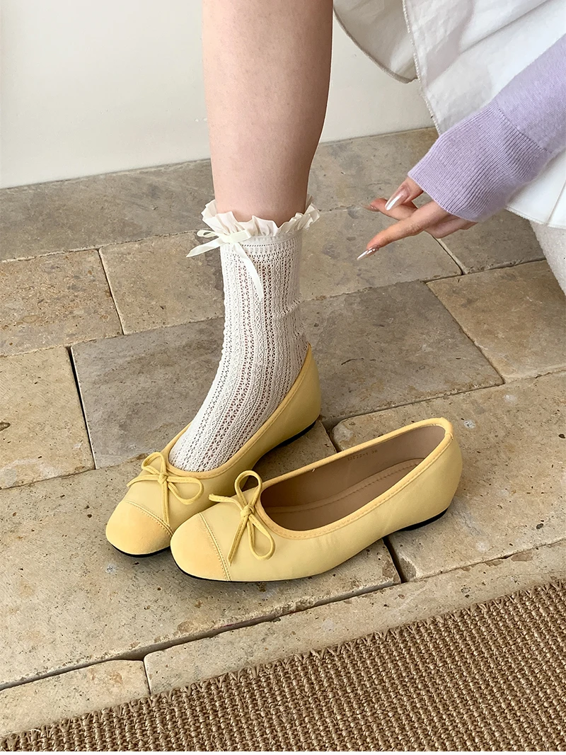 Spring Brand Women Flats Round Toe Shallow Slip On Ladies Casual Ballet Shoes Soft Sole Eelgant Dress Shoes