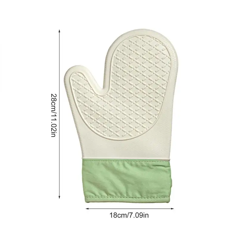 Anti-Scald Oven Mitt Heat Resistant Silicone Kitchen Mitts Heat Resistant Silicone Oven Gloves for Home Dessert and Cake Store
