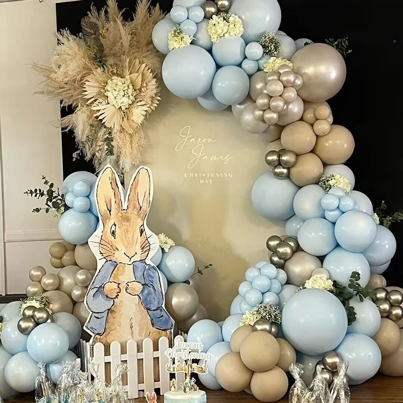 Rabbit Cutouts Party Prop Decoration Baby Shower Elephant Decor Blue Bunny Cut Out Kids First Birthday Party Backdrop