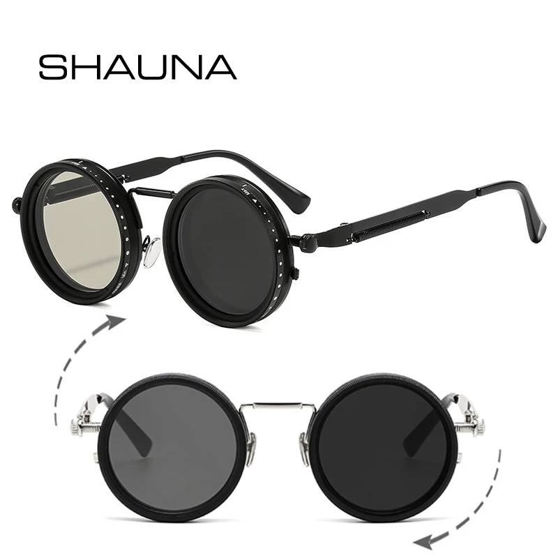 SHAUNARetroMetalRoundPunkND9-levelAdjustableDimmingSunglassesWomenPolarizedUV400FashionMenOutdoorSunGlasses-AliExpress200000297