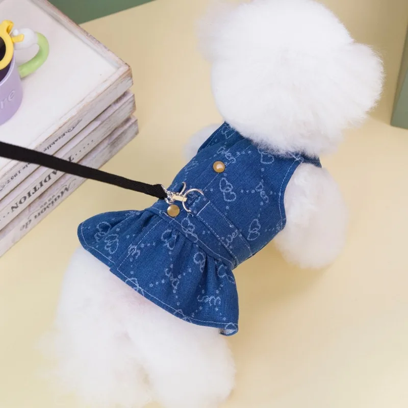 Denim Dog Dress Harness 6