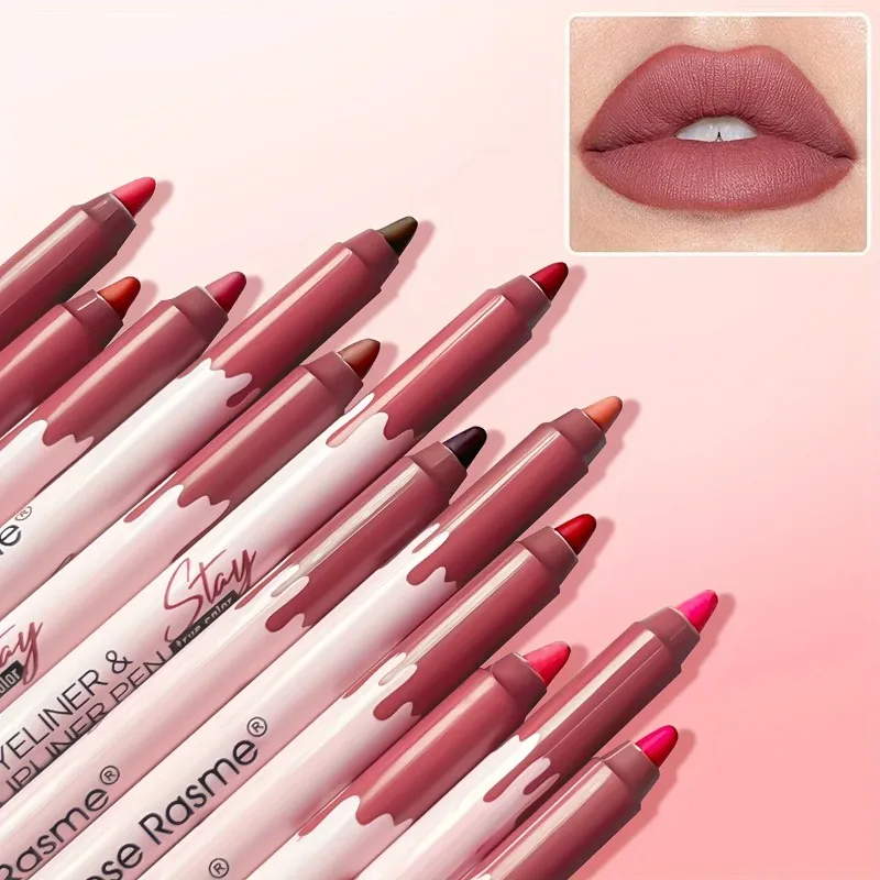 12 Colors/box Matte Lip Liner Pencil Set Waterproof Long Lasting Nude Red Lip Contour Pencil Sexy Rose Pink Lipstick Tint Makeup